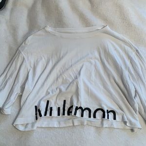 White lululemon crop top